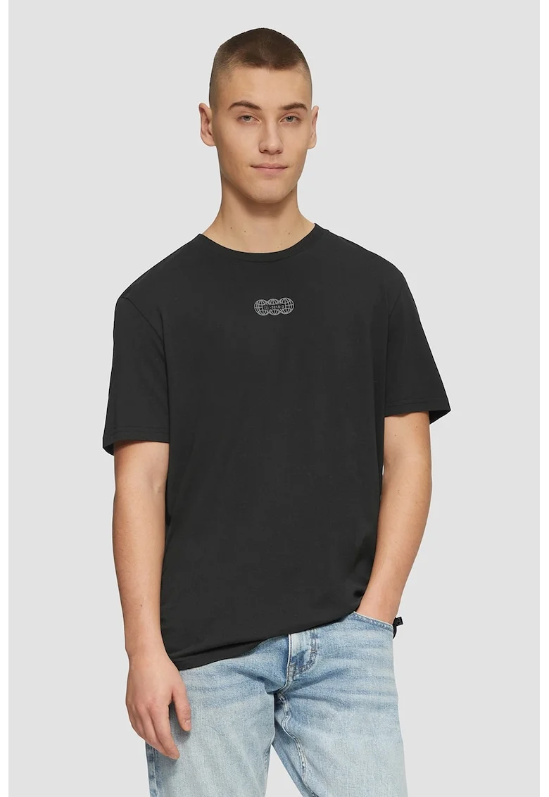 Tricou regular fit de bumbac, Negru