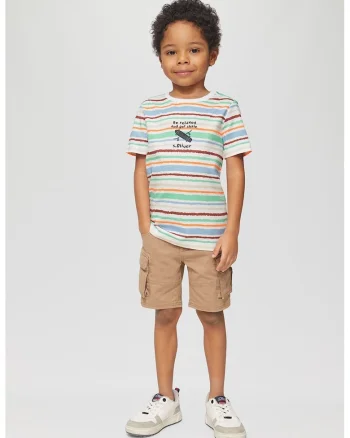 Tricou cu model in dungi, Multicolor