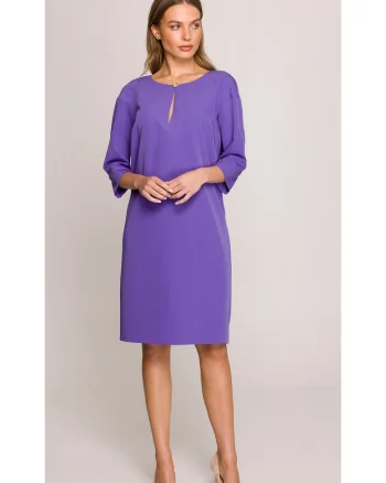 Rochie cu decupaj in forma de lacrima la decolteu,