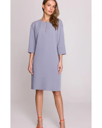 Rochie cu decupaj in forma de lacrima la decolteu,