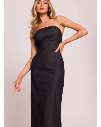 Rochie tip creion cu bretele detasabile,, Gri grafit