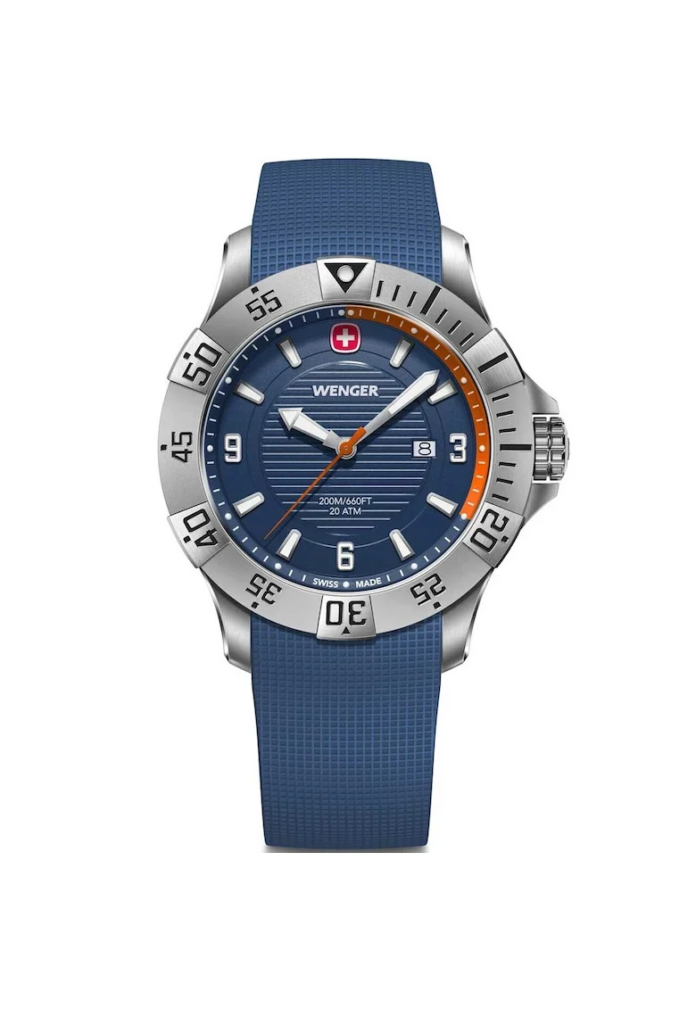 Ceas barbatesc  Quartz, 43mm, 20ATM, Albastru