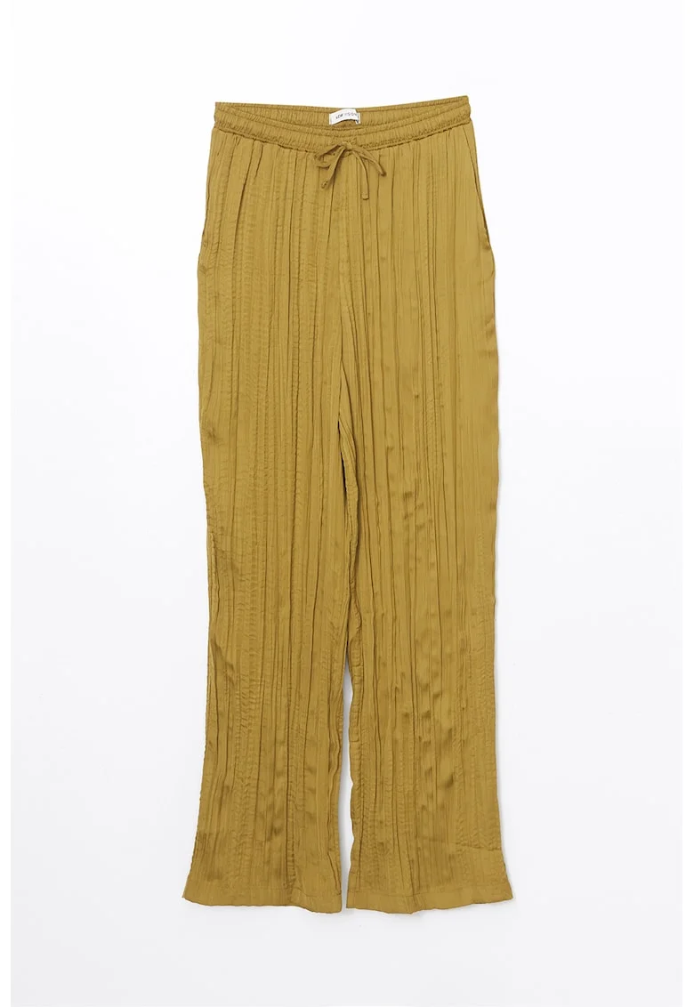 Pantaloni cu model plisat, Kaki