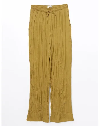 Pantaloni cu model plisat, Kaki