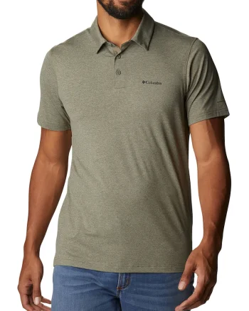 Tricou polo pentru drumetii Tech Trail™, Verde melange