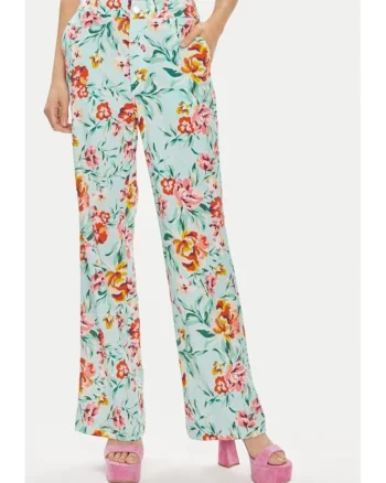 Pantaloni dama,  517731, Multicolor, Viscoza