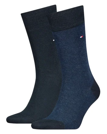 Set de sosete lungi uni - 2 perechi, Albastru inchis/Bleumarin