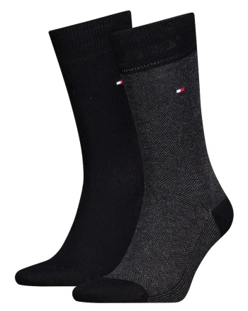 Set de sosete lungi uni - 2 perechi, Negru