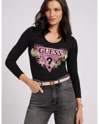 Bluza cu imprimeu logo, Negru