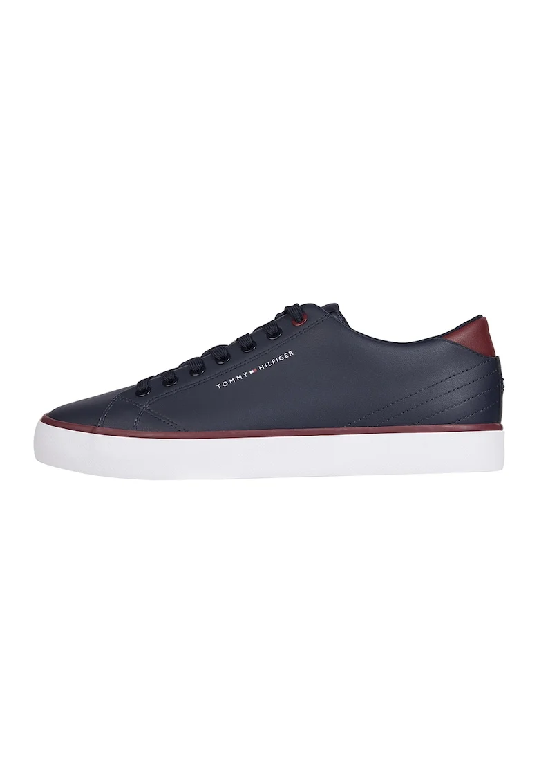 Pantofi sport din piele si piele ecologica, Bleumarin
