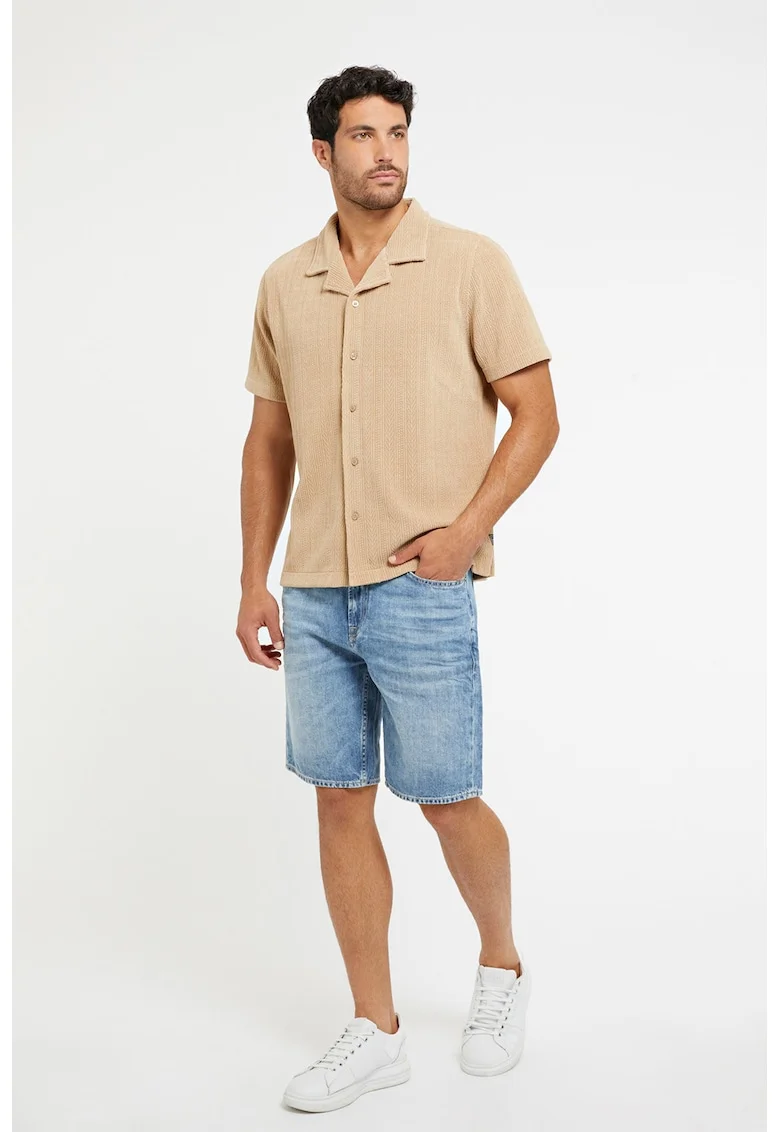 Pantaloni scurti de denim cu aspect decolorat Rodeo, Albastru
