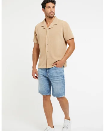Pantaloni scurti de denim cu aspect decolorat Rodeo, Albastru