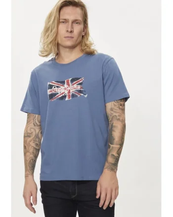 Tricou barbati,  14411, Bumbac, Albastru