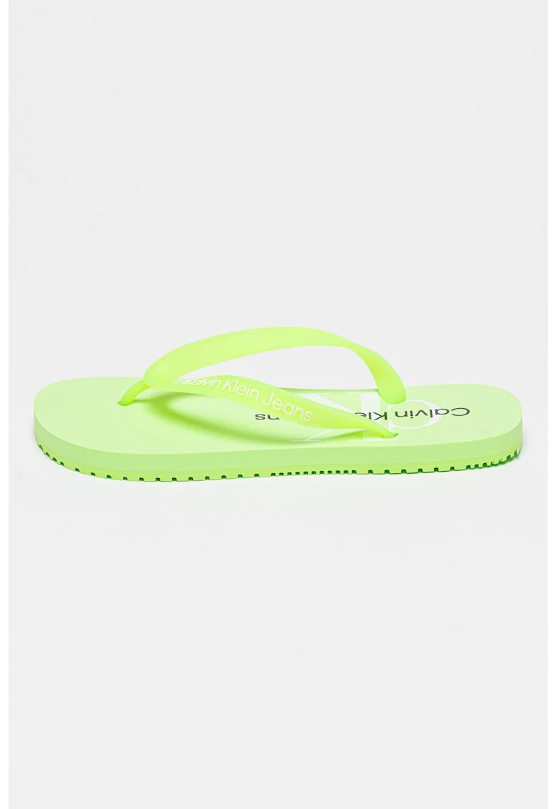 Papuci flip-flop de cauciuc, Verde lime