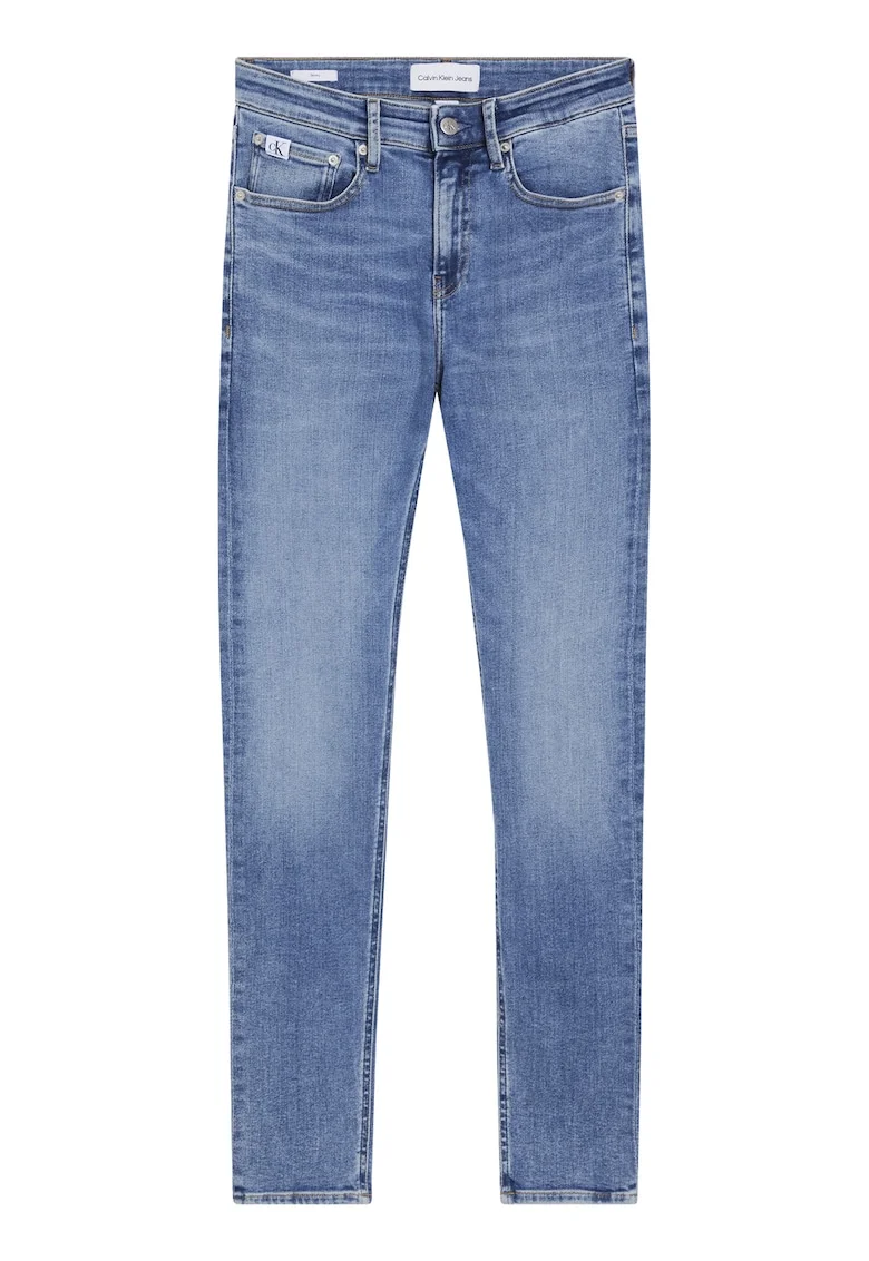 Blugi skinny cu aspect decolorat, Albastru pastel