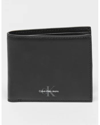 Portcart pliabil de piele cu protectie RFID, Negru