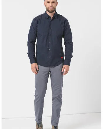 Camasa slim fit Ermo, Bleumarin
