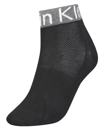 Sosete scurte cu logo - 1 pereche, Negru