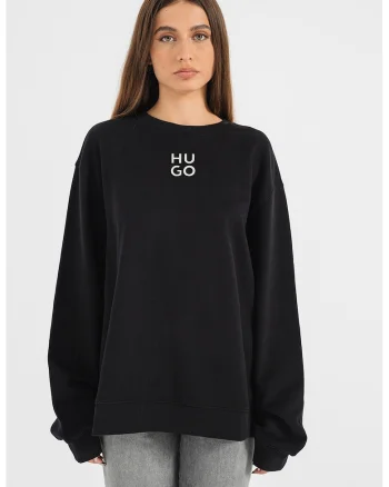 Bluza sport relaxed fit de bumbac Classic, Negru