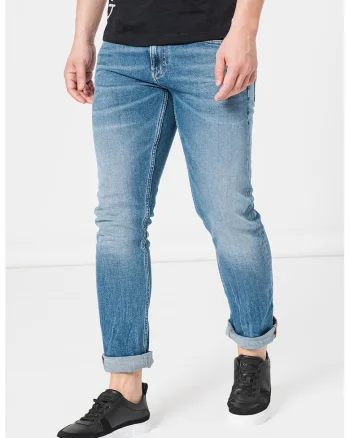 Blugi slim fit cu 5 buzunare, Albastru inchis