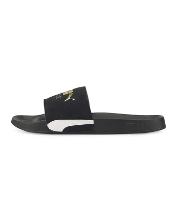 Papuci unisex de piele intoarsa Leadcat 2.0, Auriu/Negru