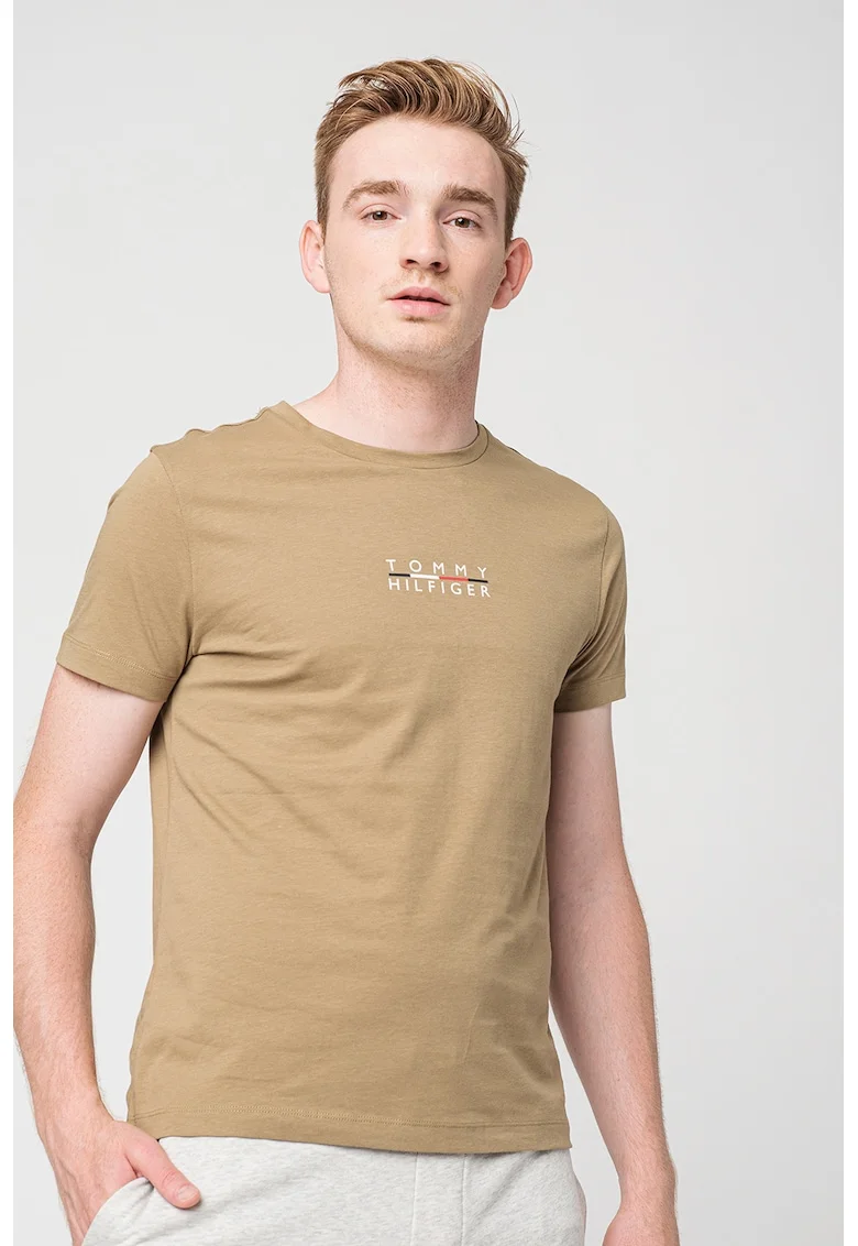 Tricou barbati  MW0MW24547_04, Alb/Kaki