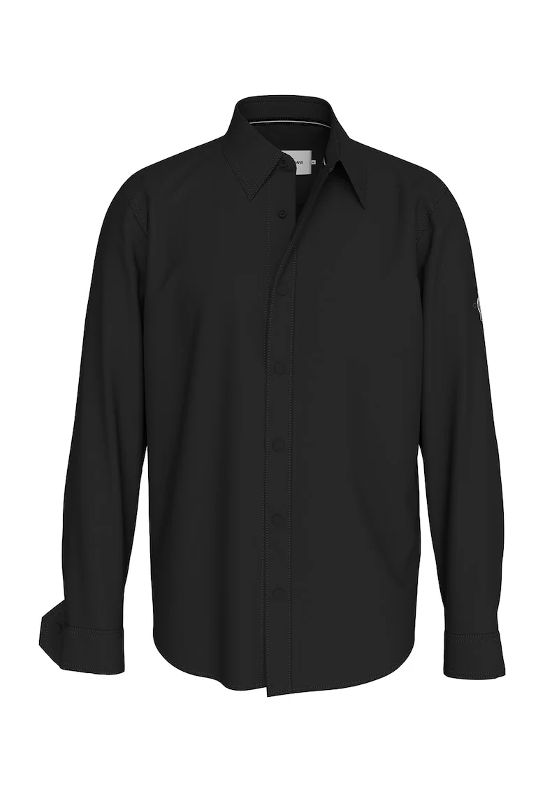Camasa relaxed fit, Negru