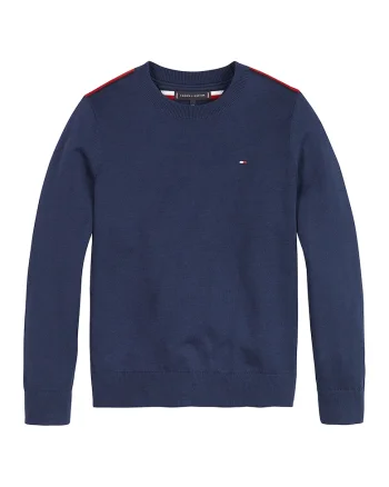 Pulover tricotat fin cu model torsade, Bleumarin