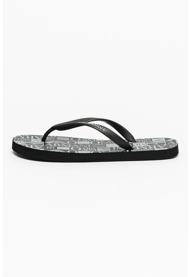 Papuci flip-flop de cauciuc, Negru