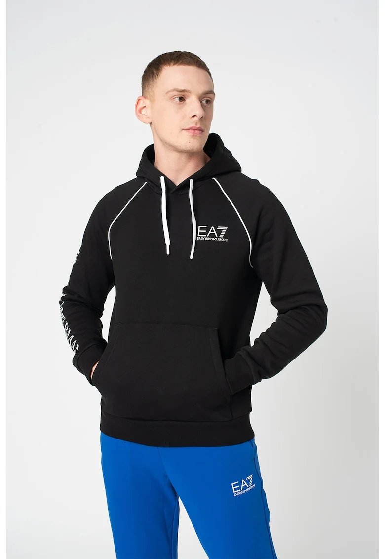 Hanorac cu maneci raglan, Alb/Negru