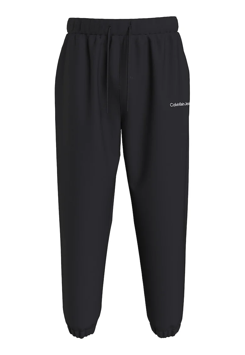 Pantaloni sport cu snur de ajustare, Negru