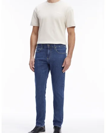 Blugi slim fit cu talie medie, Albastru
