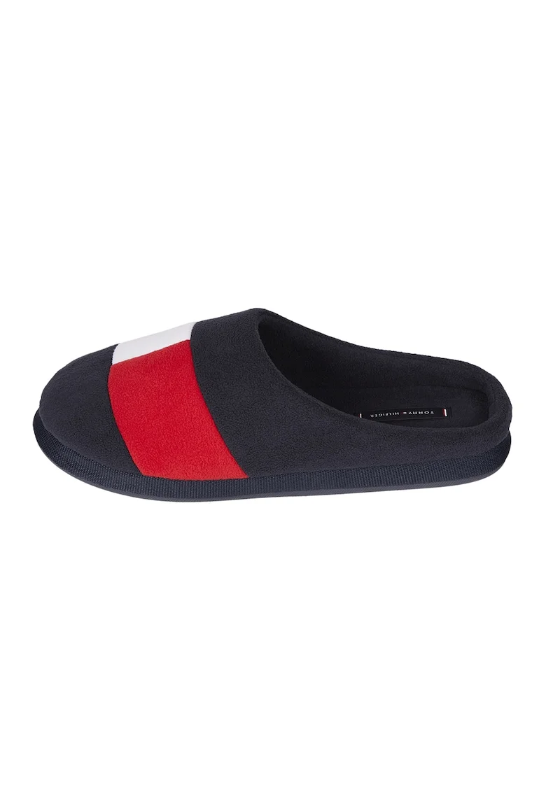 Papuci colorblock, Rosu/Alb/Bleumarin