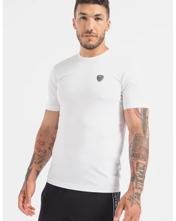 Tricou regular fit cu logo, Alb