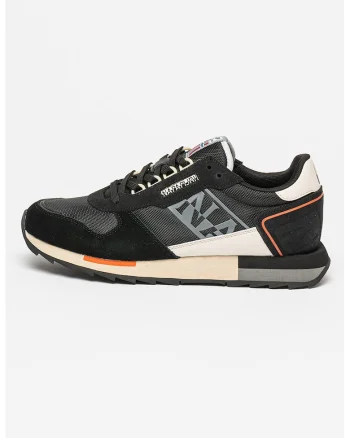 Pantofi sport cu detalii din piele intoarsa Virtus, Negru/Gri