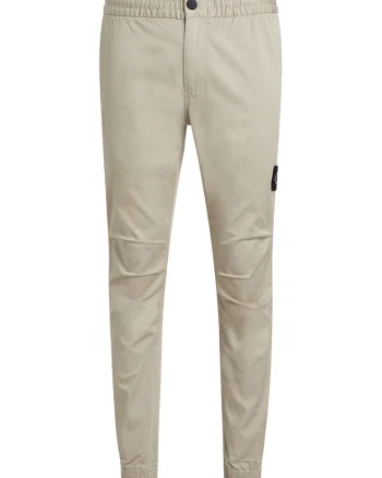 Pantaloni skinny cu talie elastica, Bej deschis
