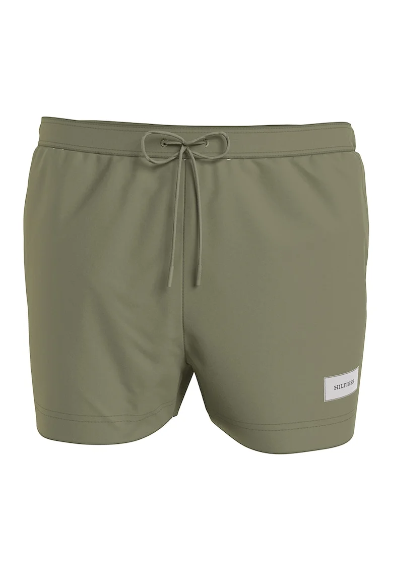 Pantaloni scurti de baie cu snur in talie, Kaki