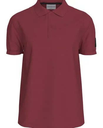Tricou polo cu aplicatie logo, Visiniu