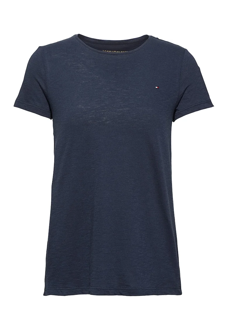 Tricou de bumbac organic cu logo discret, Albastru ultramarin