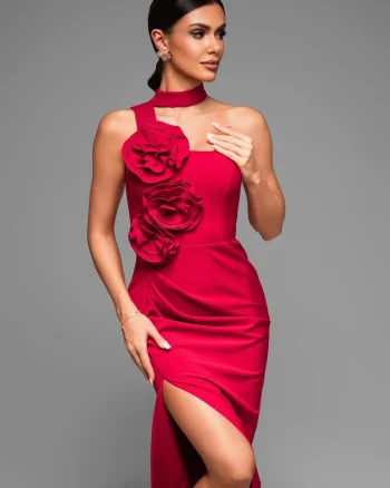 Rochie de seara Maxi  LA-OM-DLR063, Rosu