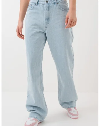 Blugi relaxed fit cu 5 buzunare, Albastru deschis