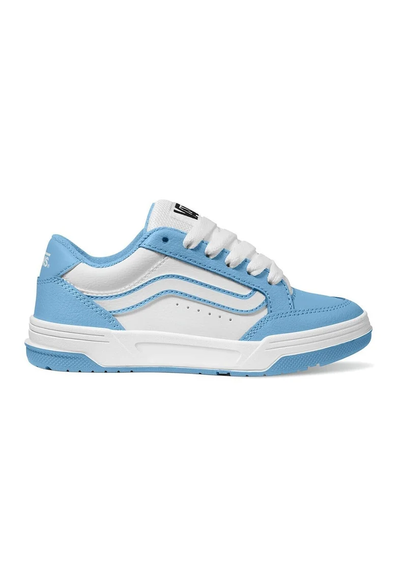 Pantofi sport cu detalii din piele Hylane, Alb/Albastru glaciar