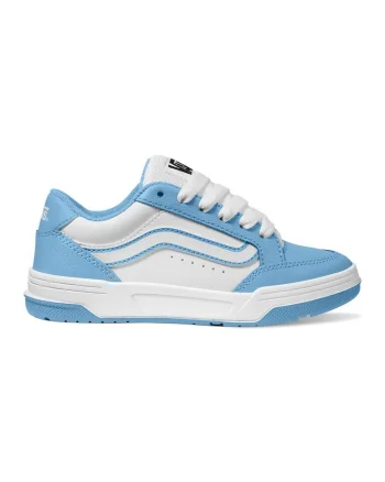 Pantofi sport cu detalii din piele Hylane, Alb/Albastru glaciar