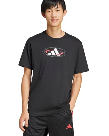 Tricou cu imprimeu logo, Rosu/Alb/Negru