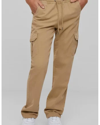 Pantaloni de trening cargo cu snur de ajustare, Maro nisip