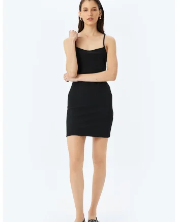 Rochie mini cambrata, Negru