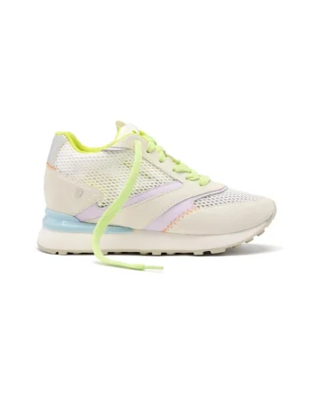 Pantofi sport din plasa cu garnituri din piele Larrabee, Alb