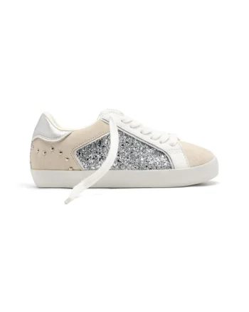 Pantofi sport cu segmente stralucitoare Epsom, Argintiu