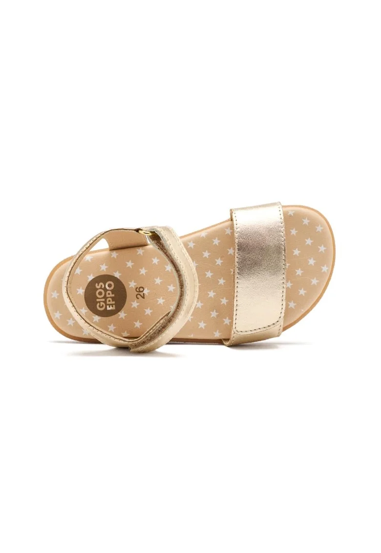 Sandale din piele cu inchidere velcro Hubbard, Auriu