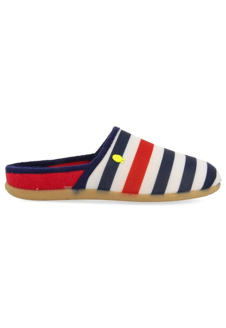 Papuci de casa cu model in dungi, Multicolor